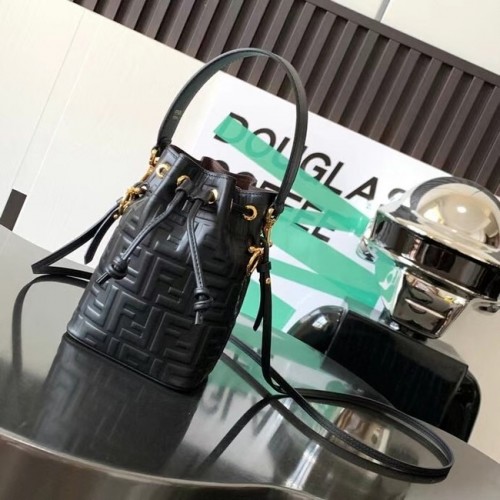 Fendi Mon Tresor Leather Mini-Bag 8BS010 Black