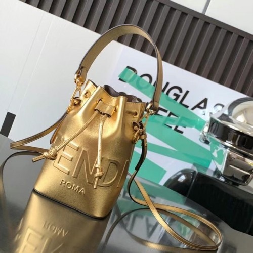 FENDI Mon Tresor Leather Mini-Bag 8BS010AC Gold