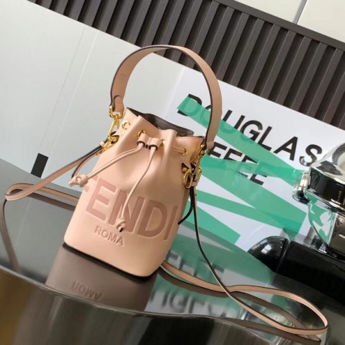 FENDI Mon Tresor skórzana mini-torebka 8BS010AC różowa
