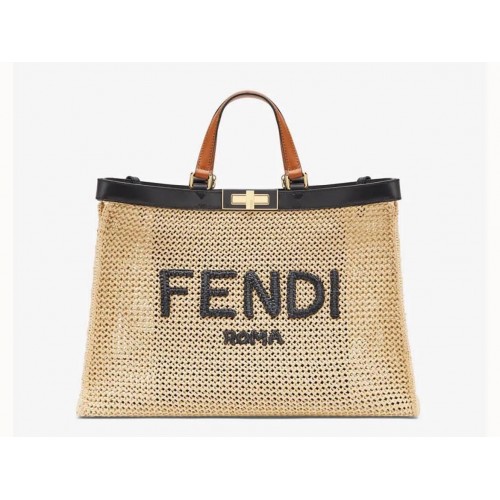 FENDI LITTLE ICONIC skórzana torba 8BN245 beżowa
