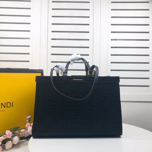 Fendi PEKABOO X-TOTE torba płócienna 8BH374A czarna