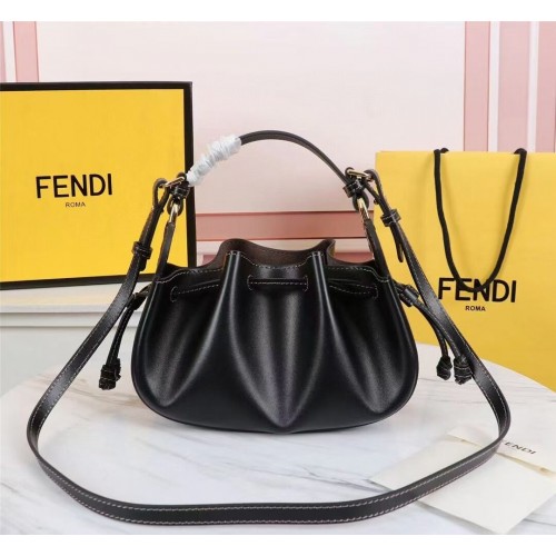 Torba skórzana FENDI TOUCH 8BS059 Czarna