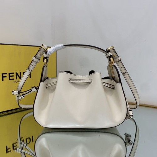 Torba skórzana FENDI TOUCH 8BS059 biała