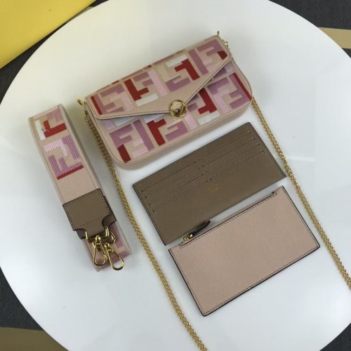 Torba materiałowa FENDI F1230 różowa