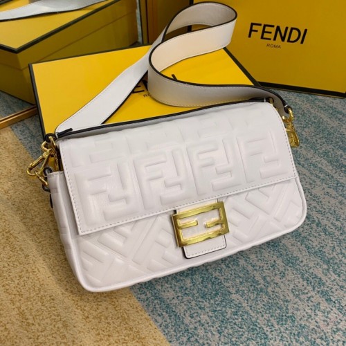Fendi BAGUETTE Torba na ramię 8BR600 biała