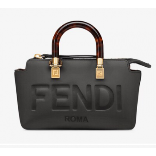 Fendi By The Way Mini Mała skórzana torebka Boston 8BS067A czarna