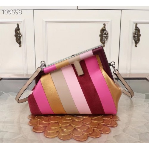 Torebka Fendi First Medium Leather z wielokolorową wkładką 8BP127A wielokolorowa