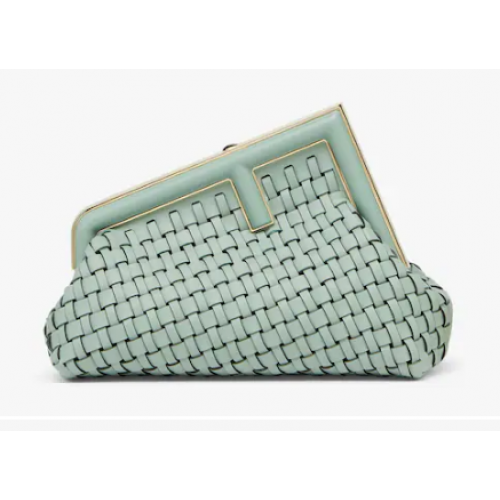 Torebka Fendi First Small Mint Green Leather Interlace Bag 8BP129A Green