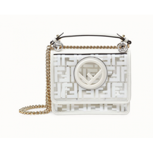 Fendi KAN IF SMALLPU torba typu tote bag 8BT286A7T biała