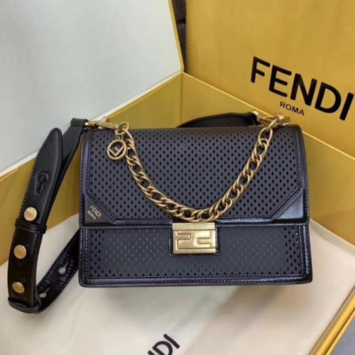 Skórzana torba Fendi KAN U 8BT313 Royal