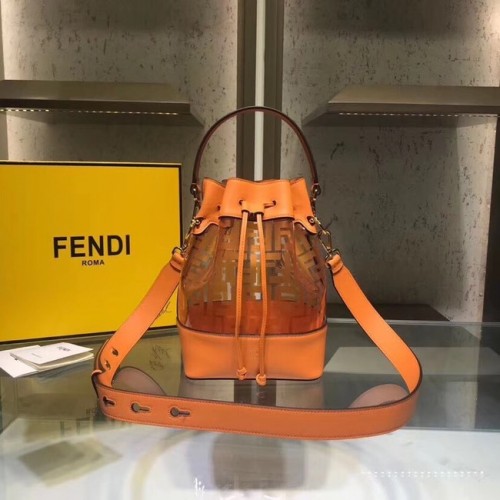 Fendi MON TRESOR PU Mini torebka 8BS010 brązowa