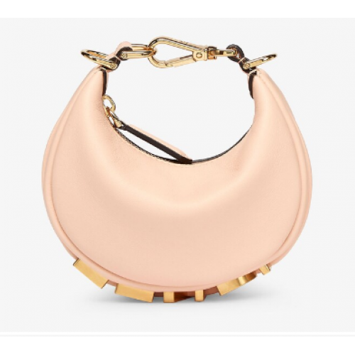 Fendi Nano Fendigraphy Różowy skórzany wisiorek 7AS089A