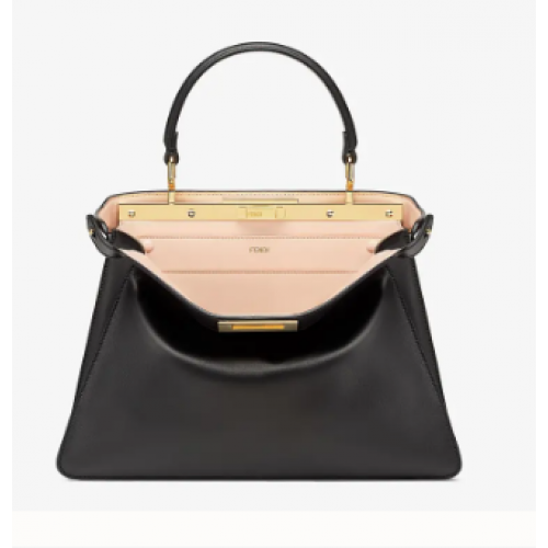 Fendi PEEKABOO ISEEU MEDIUM skórzana torebka 70193 Czarna