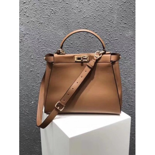 Fendi PEEKABOO Tote Bag 3559 brązowa