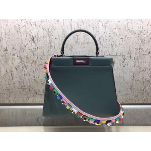 Torebka Fendi Peekaboo Small Bag ze skóry cielęcej FD26796 w kolorze zielonym