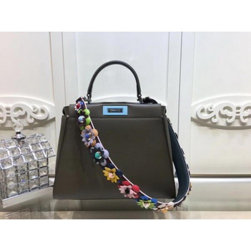 Torebka Fendi Peekaboo Small Bag ze skóry cielęcej FD26796 Khaki