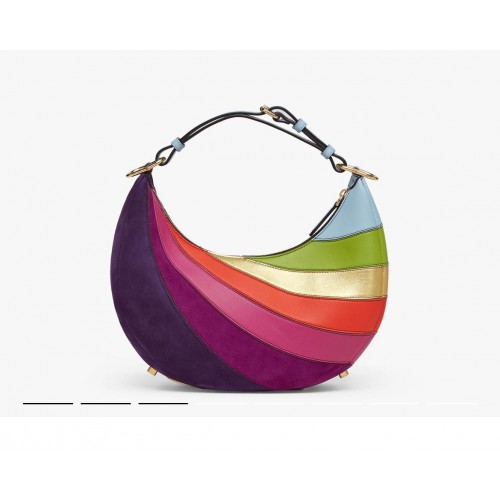 Torebka skórzana Fendi Graphie Small z wielokolorową wkładką 8BR798A Rainbow