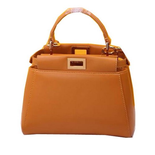 Fendi mini Peekaboo Bag Sheepskin Leather F520885 Wheat