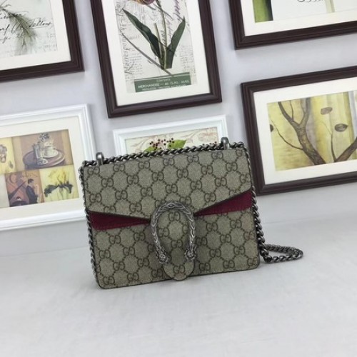 Gucci Mini Dionysus GG Canvas Shoulder Bag 421970 Wine