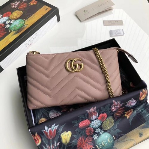 Torebka Gucci GG Marmont mini Chain Bag 443447 Pink