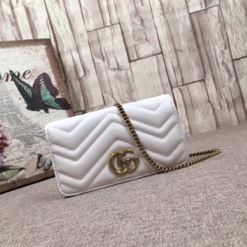 Gucci GG Marmont Mini Bag 488426 Biały
