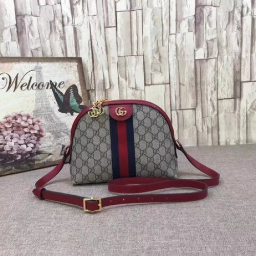 Mała torebka na ramię Gucci Ophidia 499621 w kolorze czerwonym