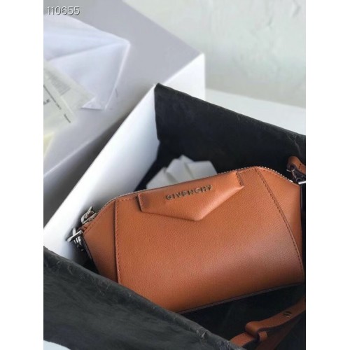 GIVENCHY Oryginalna skórzana torba na ramię 1870 brązowa