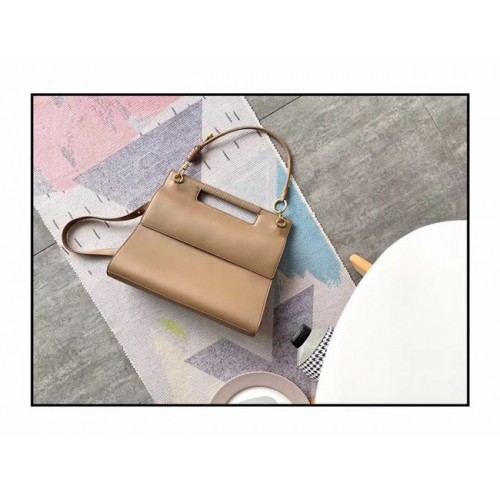 Duża skórzana torba na ramię GIVENCHY Whip 37101 morelowa