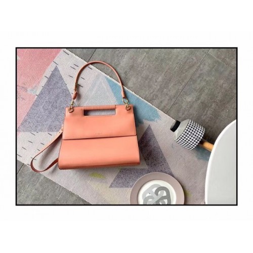 Duża skórzana torba na ramię GIVENCHY Whip 37101 różowa