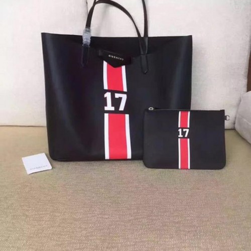 Duża torba shopper z nadrukiem Givenchy G6598B w kolorze czarnym