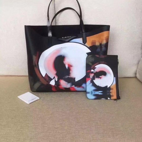 Duża torba shopper z nadrukiem Givenchy G6598C w kolorze czarnym