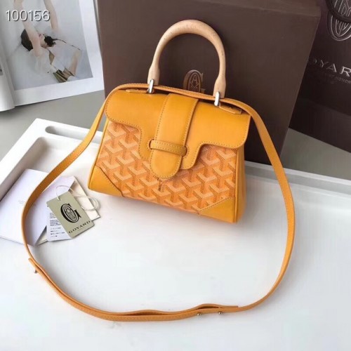 Mini torba typu tote Goyard ze skóry cielęcej 9955 żółta