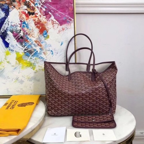 Torba typu tote Goyard ze skóry cielęcej 20207 w kolorze wina