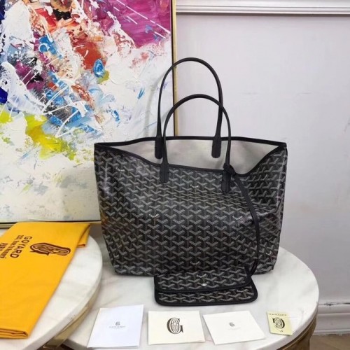 Torba typu tote Goyard ze skóry cielęcej 20207, czarna