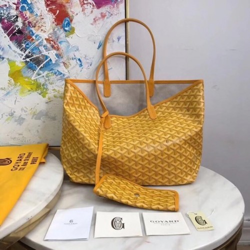 Torba typu tote Goyard ze skóry cielęcej 20207 żółta