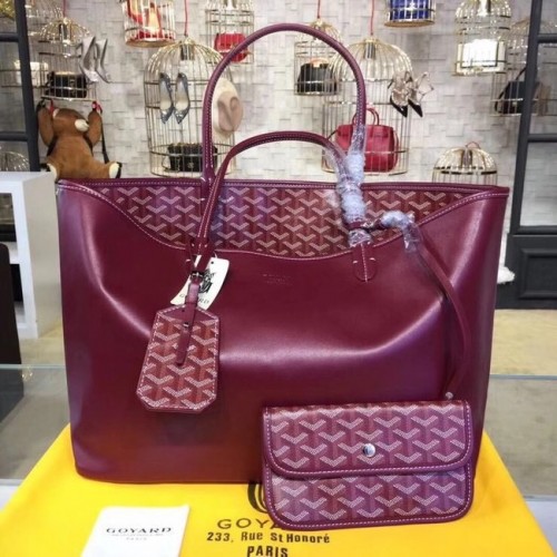 Torba typu tote Goyard ze skóry cielęcej 20208 w kolorze wina