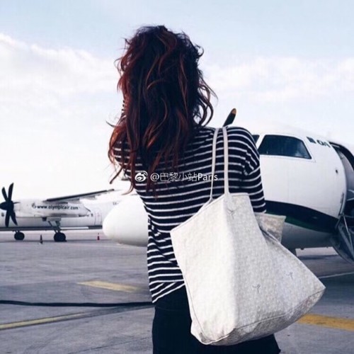 Torba typu tote Goyard ze skóry cielęcej 6783, biała