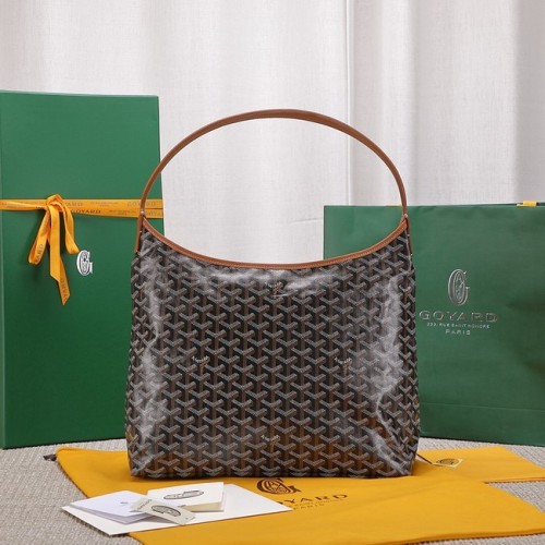 Torba typu hobo Goyard ze skóry cielęcej G9983 brązowa