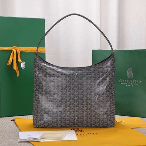 Torba typu hobo Goyard ze skóry cielęcej G9983 szara