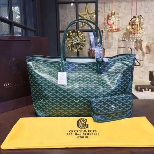 Torba typu tote Goyard Y Doodling ze skóry cielęcej 36987 w kolorze zielonym