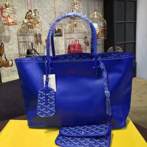 Torba typu tote Goyard Y Doodling ze skóry cielęcej 7901, niebieska
