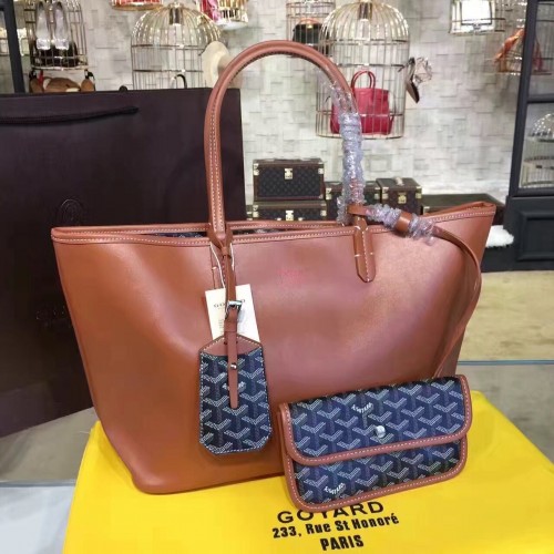 Torba typu tote Goyard Y Doodling ze skóry cielęcej 7901, brązowa
