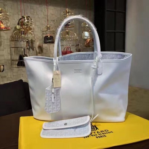 Torba typu tote Goyard Y Doodling ze skóry cielęcej 7901 Offwhite