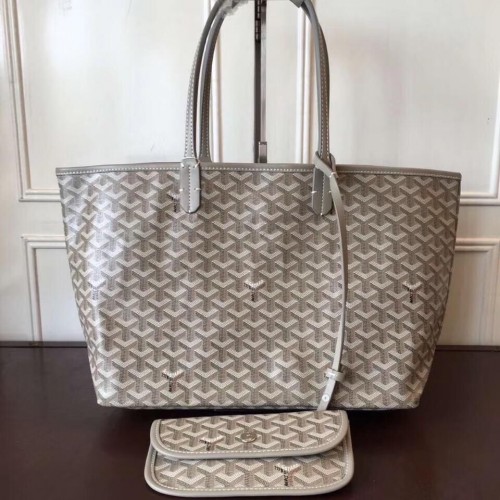 Torba typu tote Goyard Y Doodling z cielęcej skóry 7902 Kakki