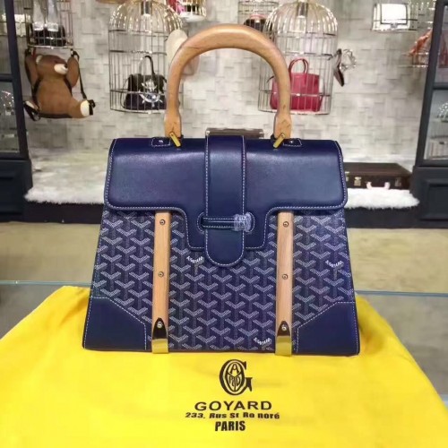 Torba typu tote Goyard Y Doodling ze skóry cielęcej 9956, niebieska