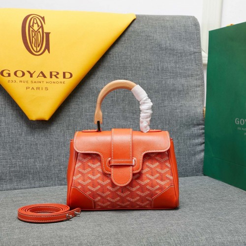Torba typu tote Goyard Y Doodling ze skóry cielęcej 99588 w kolorze pomarańczowym