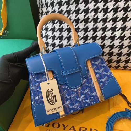 Torba materiałowa Goyard Mini Saigon 55632 niebieska
