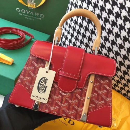 Torba materiałowa Goyard Mini Saigon 55632 czerwona