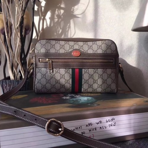 Torba listonoszka Gucci GG Supreme 501337 brązowa