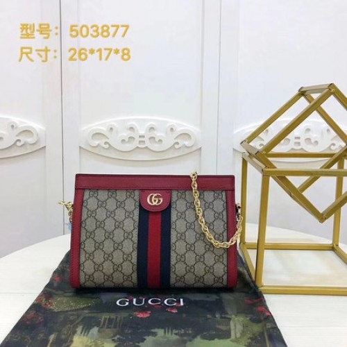 Gucci Ophidia GG Mała torebka na ramię 503877 Czerwona